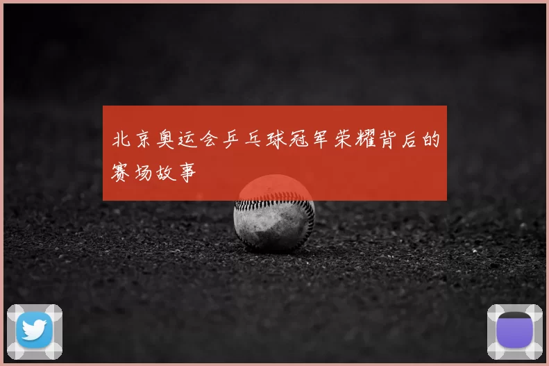 北京奥运会乒乓球冠军荣耀背后的赛场故事